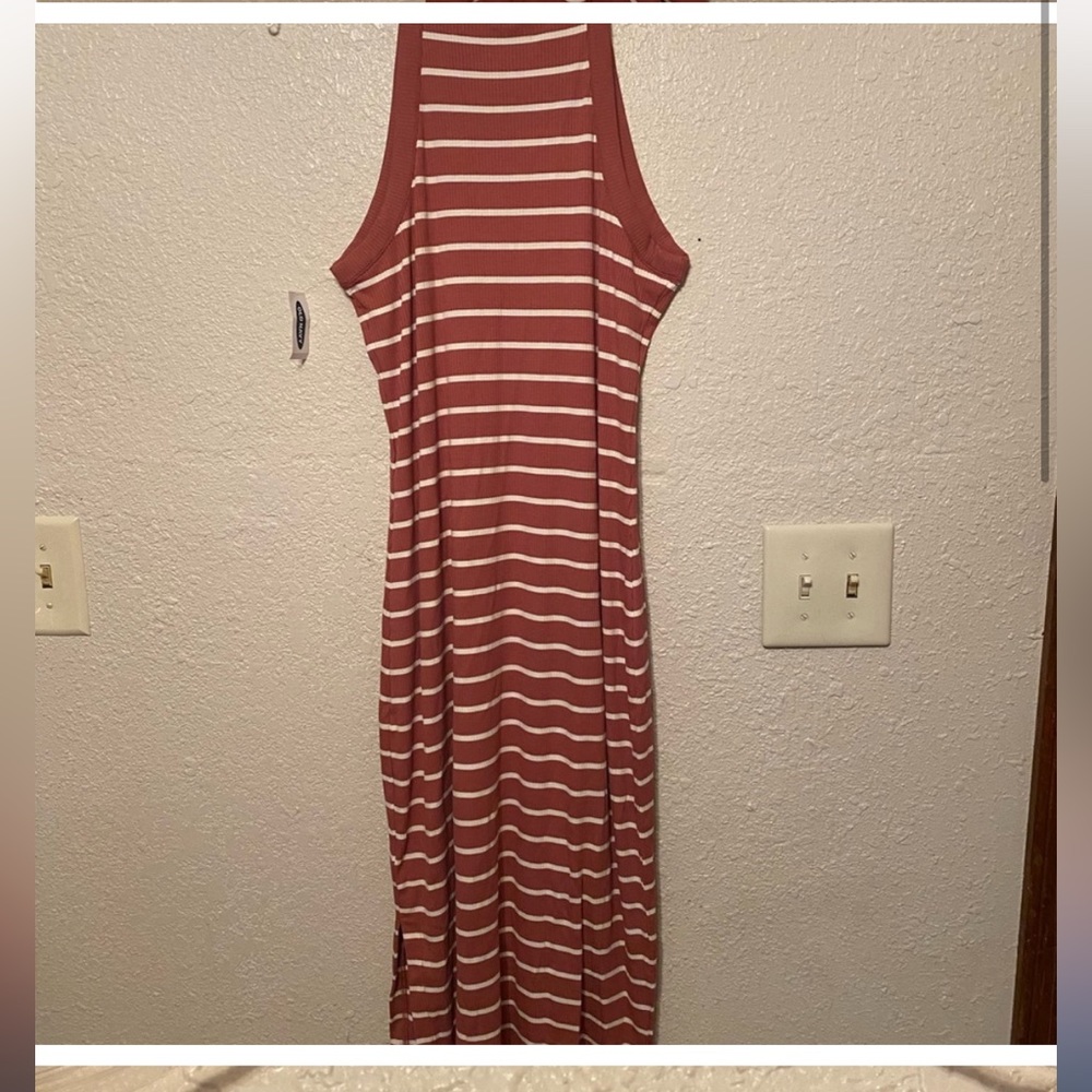 NWT OLD NAVY RIBBED KNIT HALTER MIDI DRESS SIZE XS